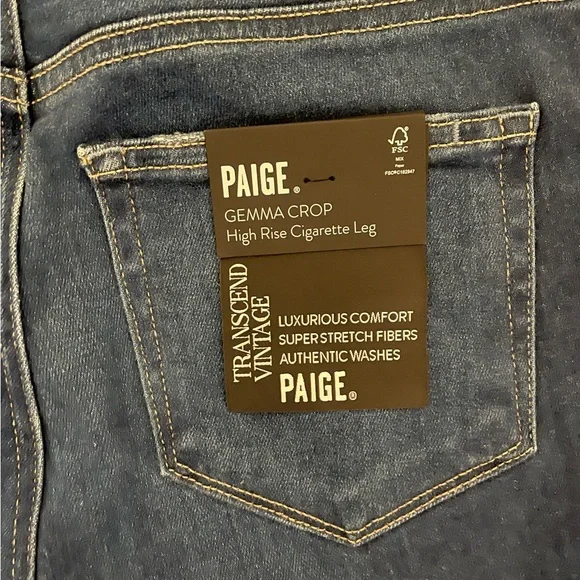 NWT PAIGE Woman’s Dark Blue Jeans - Size 27 - Picture 4 of 6